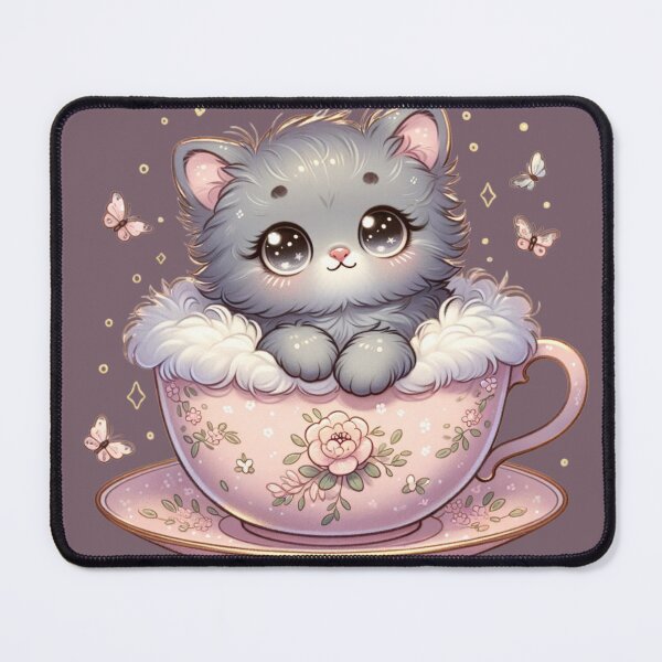 Item preview, ☆★ Kitten in a Cup (Gray) ★☆ WhimWhamWorld ✿#StayWhimsical designed and sold by whimwhamworld.