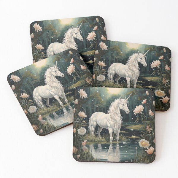 Item preview, The last unicorn Lady Amalthea in the moonlight designed and sold by WallyPink.