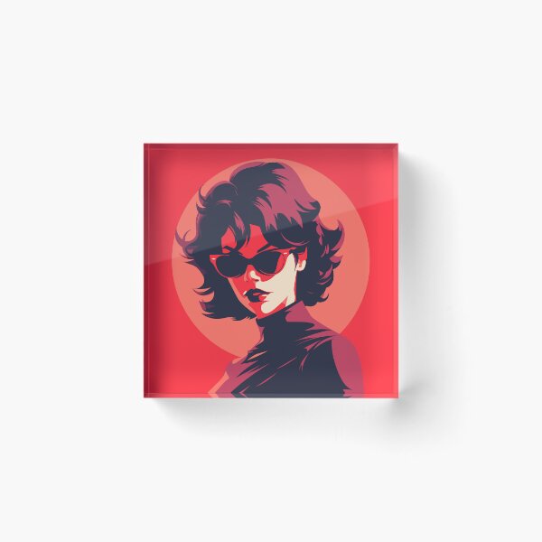 Item preview, Scarlet Allure: Sultry Woman in Vibrant red hues designed and sold by TrendyArtInk.