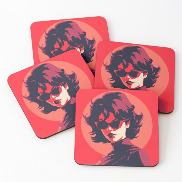 Item preview, Scarlet Allure: Sultry Woman in Vibrant red hues designed and sold by TrendyArtInk.