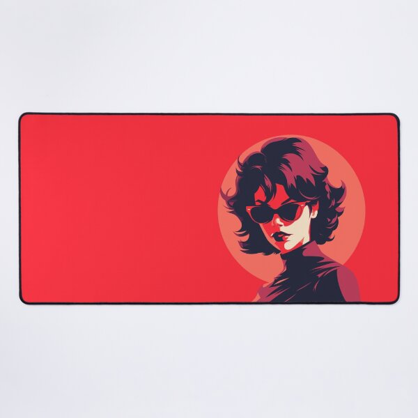 Item preview, Scarlet Allure: Sultry Woman in Vibrant red hues designed and sold by TrendyArtInk.