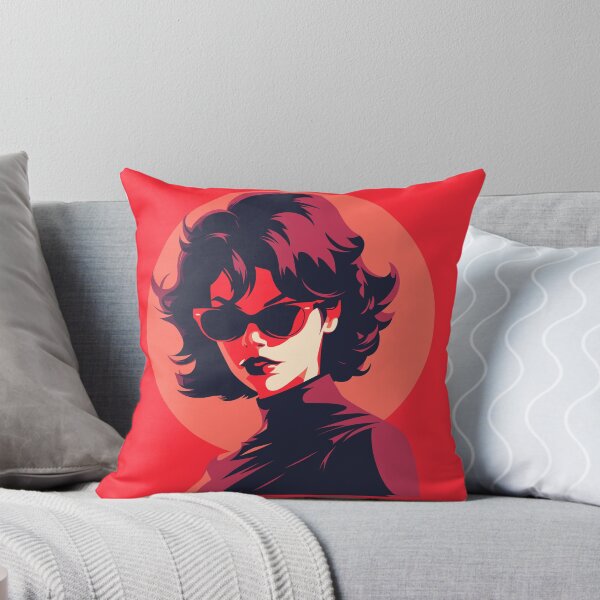 Item preview, Scarlet Allure: Sultry Woman in Vibrant red hues designed and sold by TrendyArtInk.