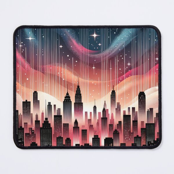 Item preview, Vibrant City Pattern Design - Urban Skyline Art Print designed and sold by The-Library.