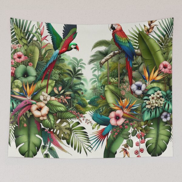 Item preview, Lush Jungle Design - Tropical Paradise Art Print designed and sold by The-Library.
