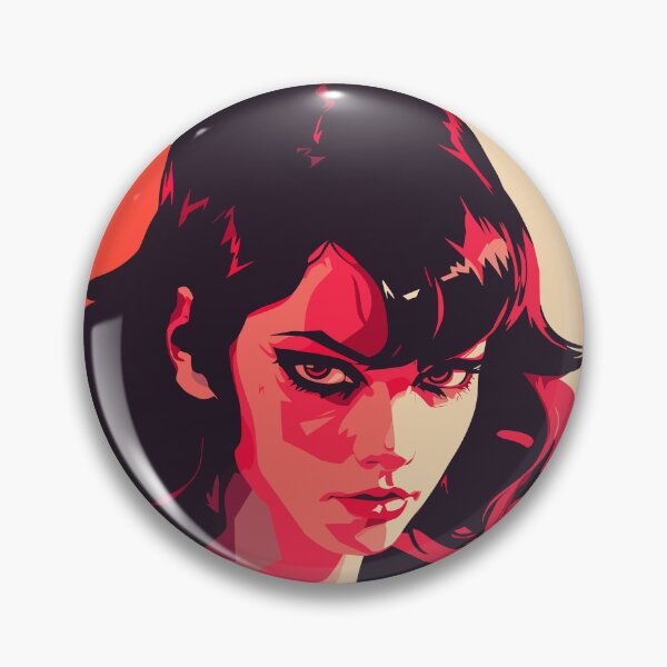 Item preview, Scarlet Allure: Sultry Woman in Vibrant red hues designed and sold by TrendyArtInk.