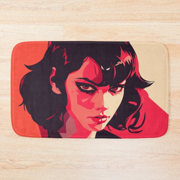 Item preview, Scarlet Allure: Sultry Woman in Vibrant red hues designed and sold by TrendyArtInk.