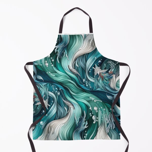 Item preview, Soothing Ocean Pattern - Coastal Vibes Art Print designed and sold by The-Library.