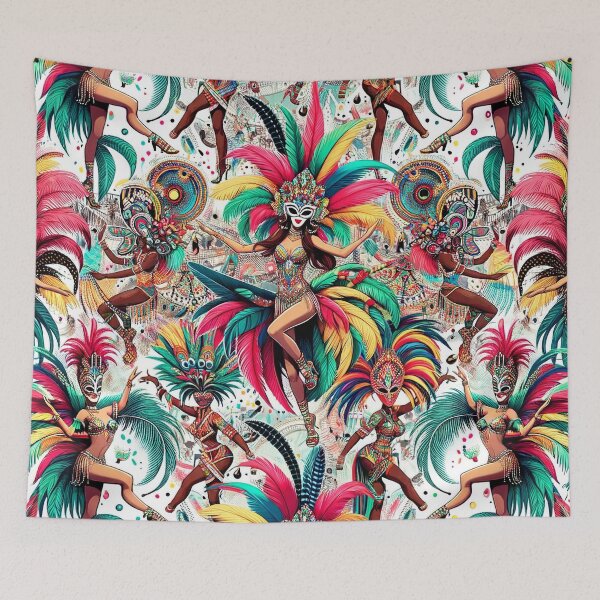 Item preview, Vibrant Carnival Pattern Design - Festive Art Print designed and sold by The-Library.