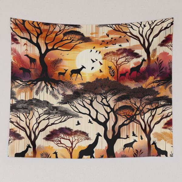 Item preview, Wild Safari Pattern Design - Exotic Wildlife Art Print designed and sold by The-Library.