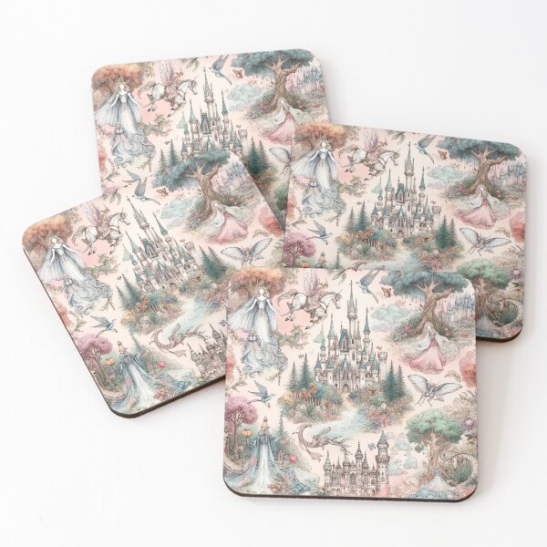 Item preview, Enchanting Fantasy Castle Pattern Design - Fairytale Art Print designed and sold by The-Library.