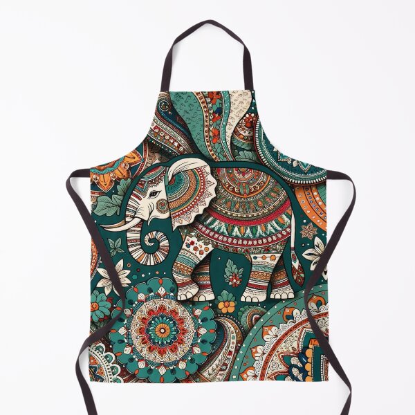 Item preview, Exquisite Indian Elephant Pattern Design - Ethnic Art Print designed and sold by The-Library.