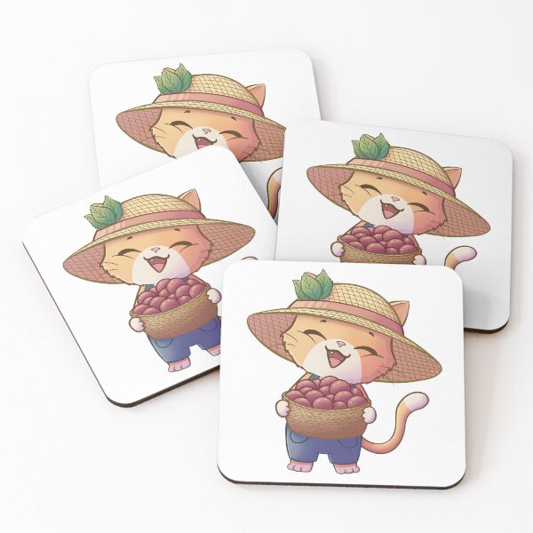 Item preview, Chibi Cat Apple Farmer designed and sold by LittleSunShoppe.