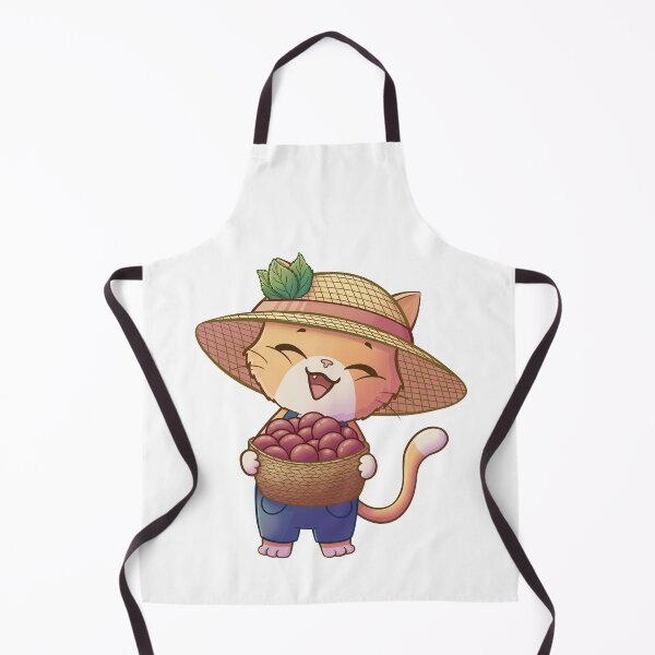 Item preview, Chibi Cat Apple Farmer designed and sold by LittleSunShoppe.