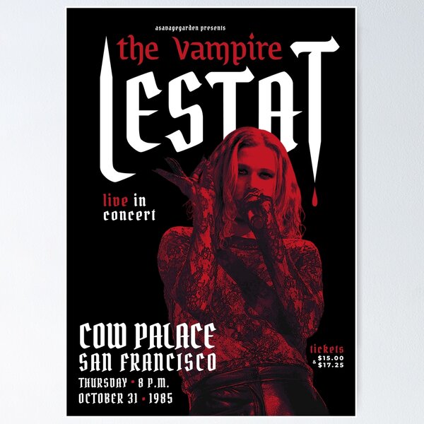 Item preview, Affiche des fans du Vampire Lestat Live In Concert 1985 designed and sold by jack pm.