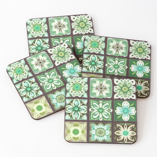 Item preview, Brown and green floral Patchwork  designed and sold by Roxburylane.