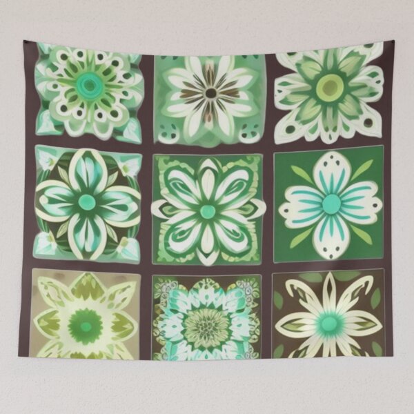 Item preview, Brown and green floral Patchwork  designed and sold by Roxburylane.
