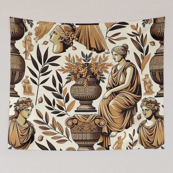 Item preview, Timeless Ancient Rome Pattern Design - Historical Art Print designed and sold by The-Library.