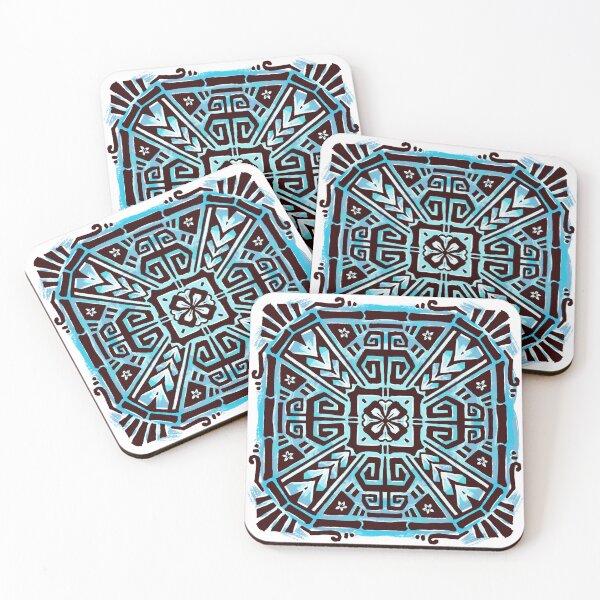 Item preview, Geometric Polynesian - Blue Version designed and sold by kspence66.