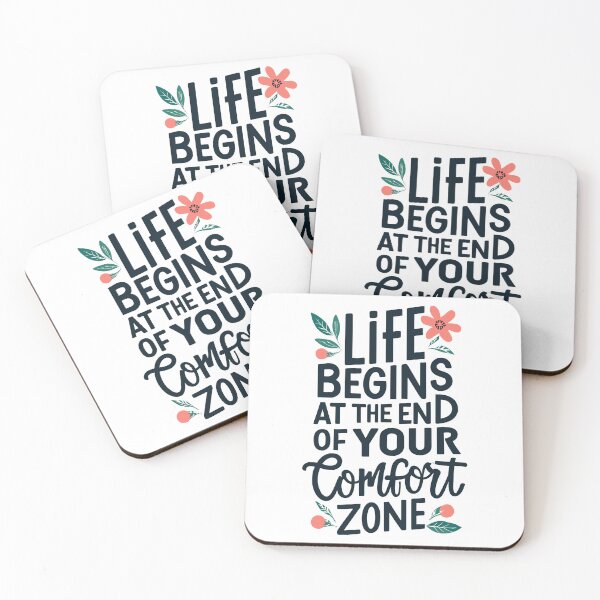 Item preview, Life Begins At The End Of Your Comfort Zone - Inspirational Quote designed and sold by Sketch-Shack.