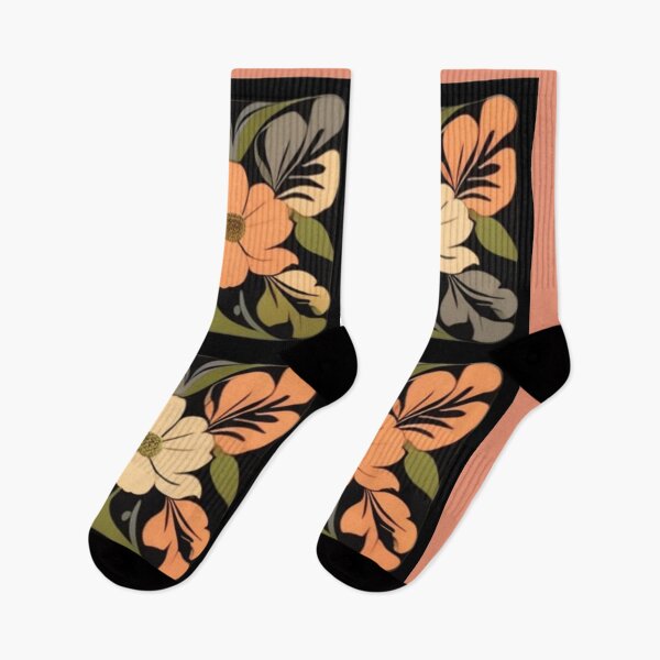 Item preview, Peach and ivory floral  designed and sold by Roxburylane.