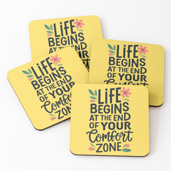 Item preview, Life Begins At The End Of Your Comfort Zone - Inspirational Quote designed and sold by Sketch-Shack.