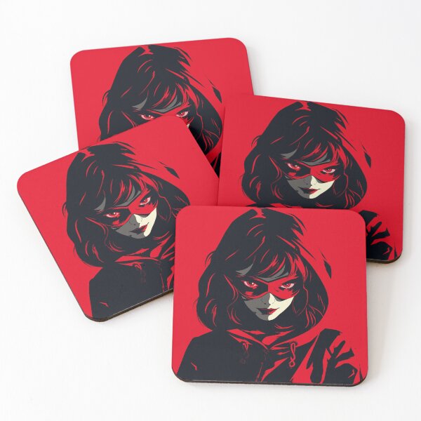 Item preview, Scarlet Allure: Sultry Woman in Vibrant red hues designed and sold by TrendyArtInk.