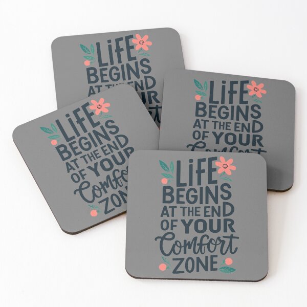 Item preview, Life Begins At The End Of Your Comfort Zone - Inspirational Quote designed and sold by Sketch-Shack.