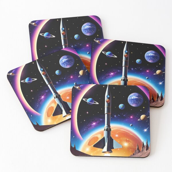 Item preview, Vintage Retro Space Ship Exploration Astronauts in 60's Advertising Style designed and sold by Butler in the Home.