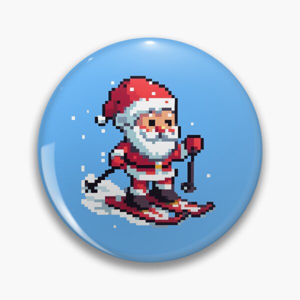Item preview, 8 Bit Skiing Santa Sticker designed and sold by Alexander Eller.