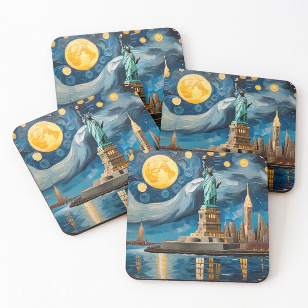 Item preview, Starry Night in New York designed and sold by OnlyClassicArt.