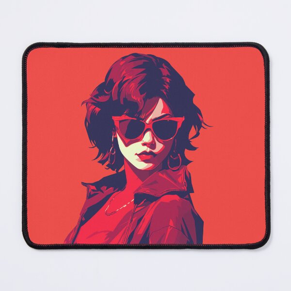 Item preview, Scarlet Allure: Sultry Woman in Vibrant red hues designed and sold by TrendyArtInk.
