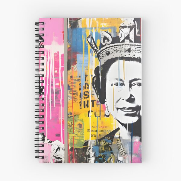Item preview, Monochrome Majesty: Queen Elizabeth's Punk Art Diptychs in Yombe Influence Generative AI designed and sold by OlfactoART Studio.