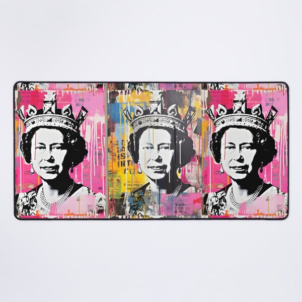 Item preview, Monochrome Majesty: Queen Elizabeth's Punk Art Diptychs in Yombe Influence Generative AI designed and sold by OlfactoART Studio.