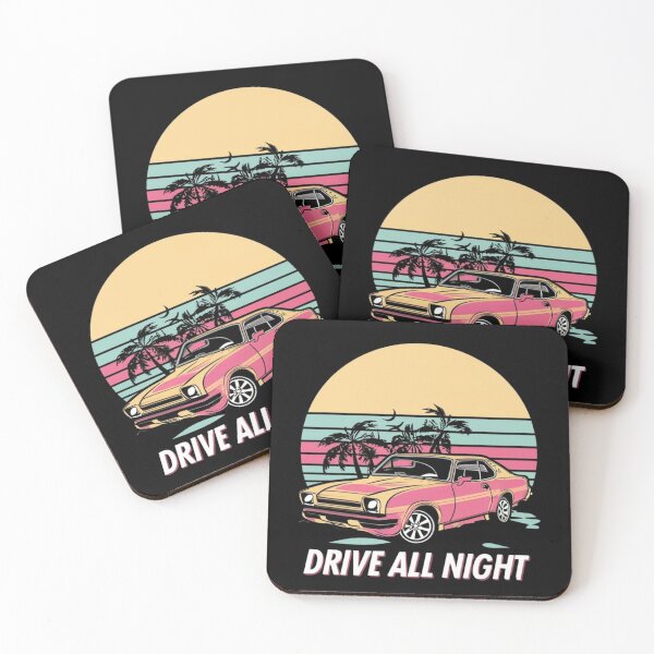 Item preview, Drive All Night - Retro Design designed and sold by CraftedRealm.