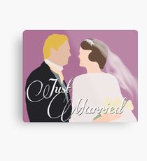 DA: Mary e Matthew "Just Married" Metal Print