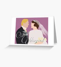DA: Mary e Matthew "Just Married" Greeting Card