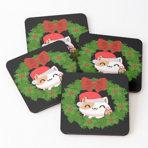 Item preview, A cat that greets you among a christmas wreath designed and sold by The-Blue-Feline.