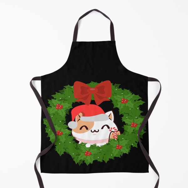 Item preview, A cat that greets you among a christmas wreath designed and sold by The-Blue-Feline.