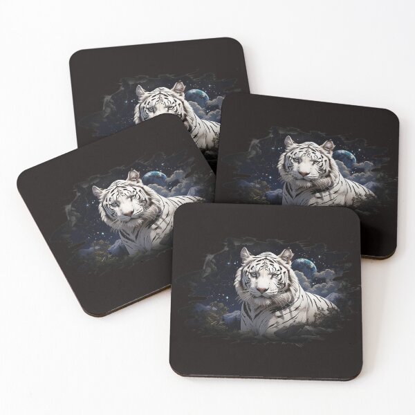 Item preview, Space White Tiger  designed and sold by TigerRoseStudio.