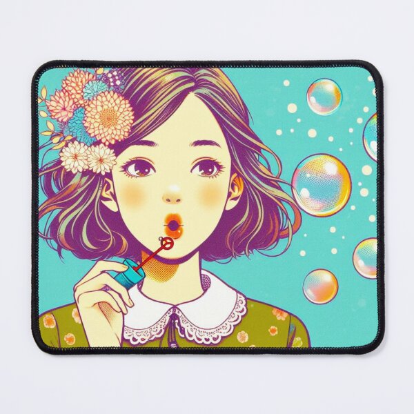 Item preview, Girl blowing soap bubbles. designed and sold by growing-mom.