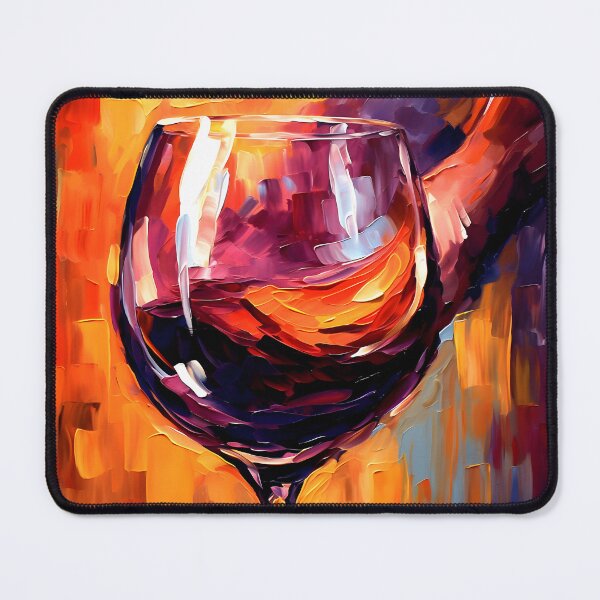 Item preview, Vibrant Pour- Bold Colors and Youthful Energy in Red Wine Art Generative AI designed and sold by OlfactoART Studio.