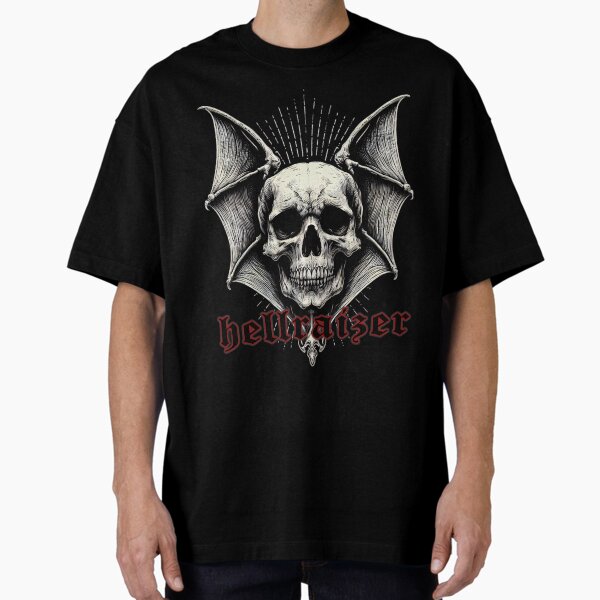 HellRaizer Winged Skull Oversized T-Shirt