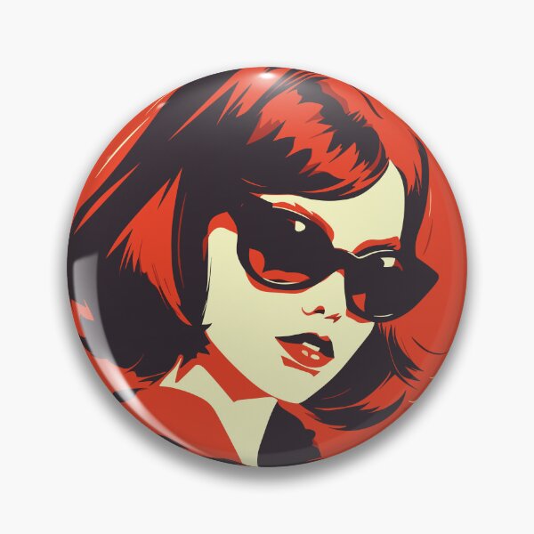 Item preview, Scarlet Allure: Sultry Woman in Vibrant red hues designed and sold by TrendyArtInk.
