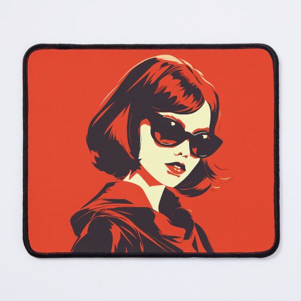 Item preview, Scarlet Allure: Sultry Woman in Vibrant red hues designed and sold by TrendyArtInk.
