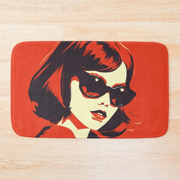 Item preview, Scarlet Allure: Sultry Woman in Vibrant red hues designed and sold by TrendyArtInk.