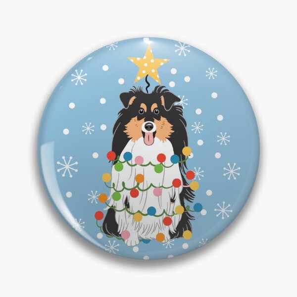 Item preview, Tri Color Sheltie Shetland Sheepdog Christmas Tree  designed and sold by Lulupainting.