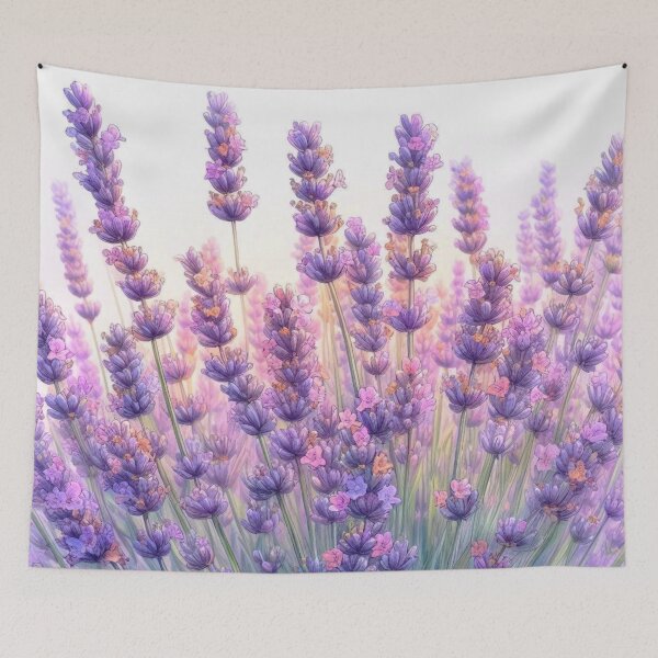 Item preview, Lavender flower field. designed and sold by growing-mom.