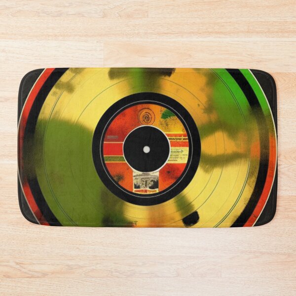 Item preview, Reggaeton Music Black Rasta Vintage Vinyl Record designed and sold by musicgeniusart.