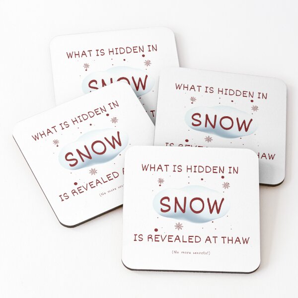 Item preview, What's hidden in snow is revealed in thaw idiom designed and sold by Idioms4u.