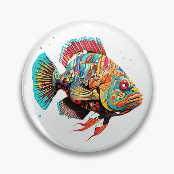 Item preview, Psyquedelic Giant Grouper designed and sold by Beauty  Art Printable.